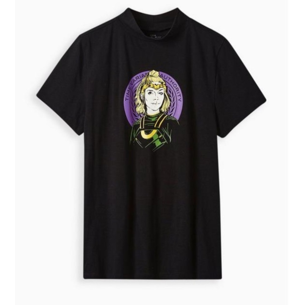 TORRID NWT MARVEL LOKI SYLVIE FOXY MOCK NECK TOP - Picture 5 of 6